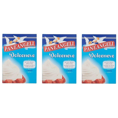 Paneangeli Stärke & Bindemittel Paneangeli Dolceneve Preparato per guarnire dolci zubereitet um Desserts zu garnieren Pflanzenprodukt 3x 100g + 300g italienisch Original 8003000016318