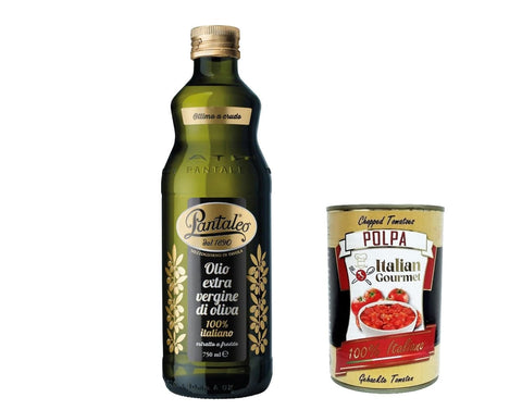 Pantaleo Koch- & Backzutaten Pantaleo Olio extra vergine di oliva 100% italiano, 100% italienisch extra nativ Olivenöl 750ml + Italian Gourmet plpa 400g 8003403000457