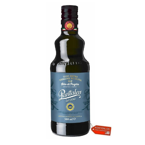 Pantaleo Öl 6x Pantaleo Olio Extra Vergine di Oliva IGP Olio di Puglia Natives Olivenöl extra g.g.A. Apulienöl 500 ml 8003403000884