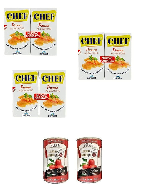 Parmalat Panna Sahne chef al salmone per cucinare Kochcreme creme mit Lachs 2x125g Original italienisch Zutat