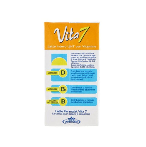 Parmalat Kapseln & Pads Parmalat Vita 7 Latte Intero UHT con Vitamine Vollmilch, lange Haltbarkeit, reich an Vitaminen 24x 500 ml 8002580036006