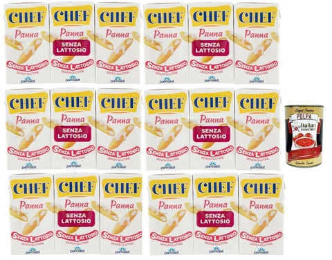 Parmalat Chef Panna Senza Lattosio, Laktosefreie Kochcreme Glutenfrei Sauce zum Kochen 3x125ml Original italienisch