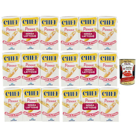 Parmalat Chef Panna Senza Lattosio, Laktosefreie Kochcreme Glutenfrei Sauce zum Kochen 3x125ml Original italienisch