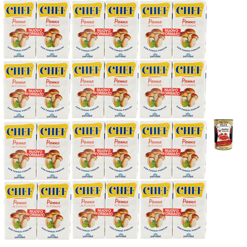 Parmalat Panna chef ai funghi, Kochcreme Sahne mit Steinpilzen pilze, double crem with mushrooms 12x (2x125 g) italienisch Original