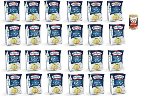 Parmalat Koch- & Backzutaten Sterilgarda Panna da Cucina, Italienische Kochsahne, Verpackung 24x 200ml + Italian Gourmet polpa 400g 8002795000212