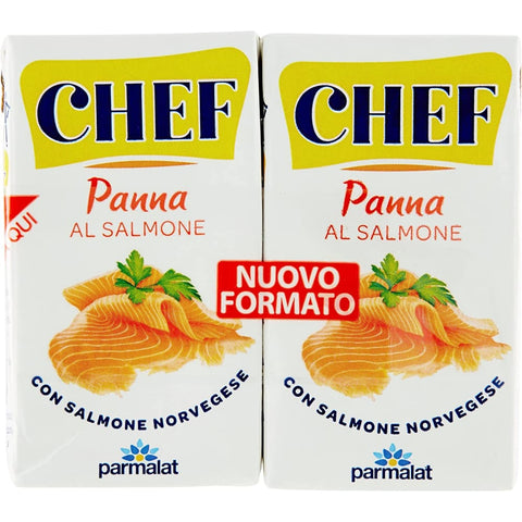 Parmalat Lachs Parmalat Panna Chef al Salmone Sahne Kochcreme creme mit Lachs 2x125 ml italienisch Original 8002580015971