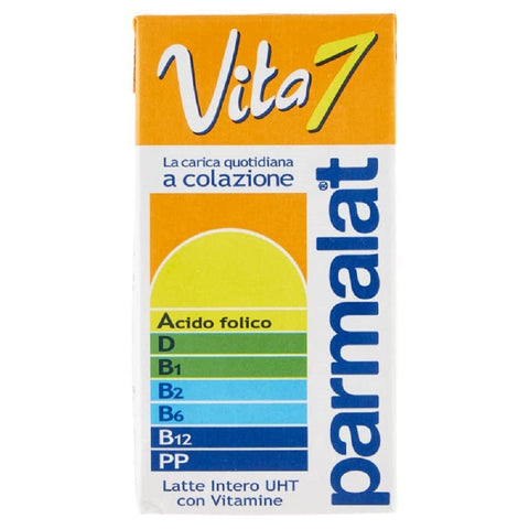 Parmalat milch MHD 29/03/2024 Parmalat Vita 7 Latte Intero con Vitamine UHT-Vollmilch mit Vitaminen Tetrapak 500ml Haltbare Milch 8002580036006