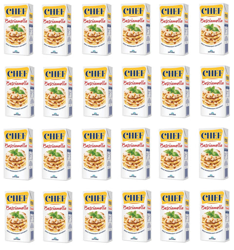 Parmalat Pastasaucen 24x Parmalat Chef Besciamella Klassisches Bechamel Sauce zum Kochen 500ml natürliche Zutaten bereit zum Kochen 8002580270905