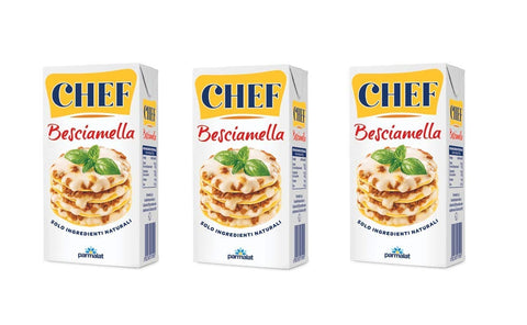 Parmalat Pastasaucen 3x Parmalat Chef Besciamella Klassisches Bechamel Sauce zum Kochen 500ml natürliche Zutaten bereit zum Kochen 8002580270905