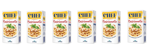 Parmalat Chef Besciamella Klassisches Bechamel Sauce zum Kochen 500ml natürliche Zutaten bereit zum Kochen 6x Original italienisch