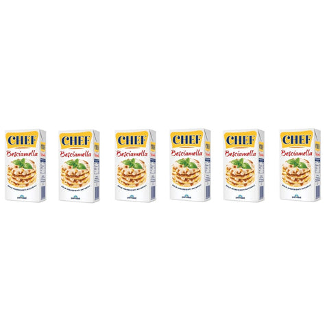 Parmalat Chef Besciamella Klassisches Bechamel Sauce zum Kochen 500ml natürliche Zutaten bereit zum Kochen 6x Original italienisch