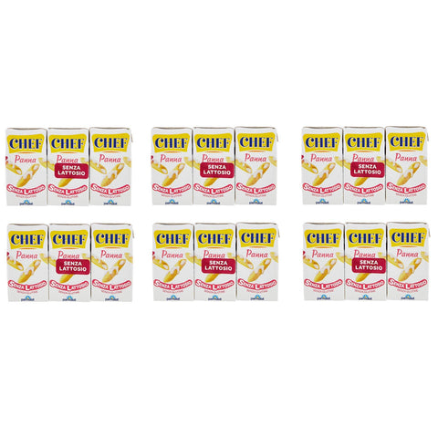 Parmalat Chef Panna Senza Lattosio Laktosefreie Kochcreme Glutenfrei Sauce zum Kochen 18x125ml Original italienisch