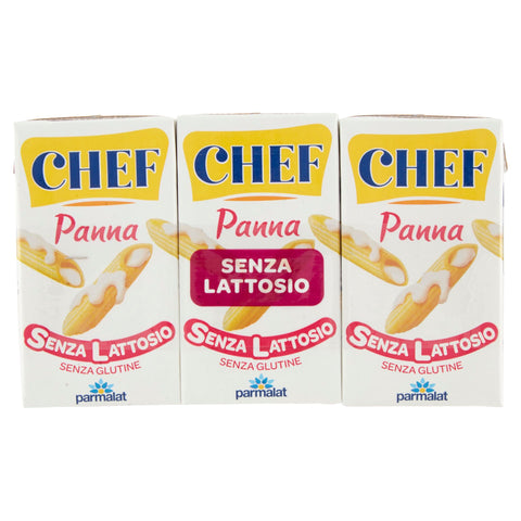 Parmalat Pastasaucen Parmalat Chef Panna Senza Lattosio Laktosefreie Kochcreme Glutenfrei (3 x 125ml) Sauce zum Kochen 8002580001639