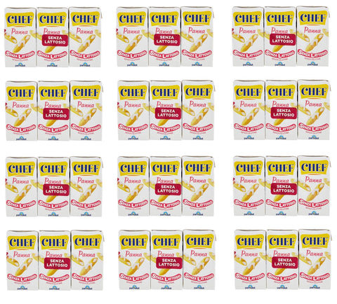 Parmalat Pastasaucen Parmalat Chef Panna Senza Lattosio Laktosefreie Kochcreme Glutenfrei ( 36 x 125ml ) Sauce zum Kochen 8002580001639