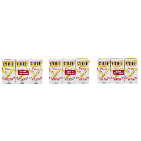 Parmalat Chef Panna Senza Lattosio Laktosefreie Kochcreme Glutenfrei Sauce zum Kochen 9x125ml Original italienisch