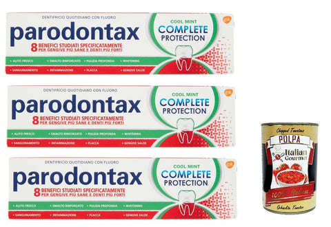 Parodontax Dentifricio Complete Protection Cool Mint, Zahnpasta für gesundes Zahnfleisch und starke Zähne, 3x 75 ml italienisch Original