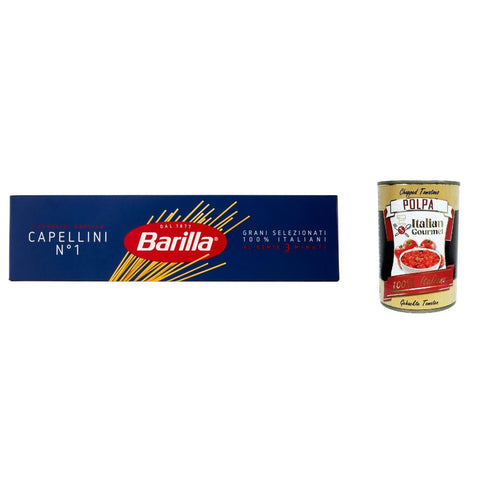 Pasta Barilla Capellini Nudeln & Pasta Pasta Barilla Capellini Nr. 1 italienisch Nudeln 500 g pack 5x Original italienisch inkl. Italian Gourmet Polpa 400g 8076800195019