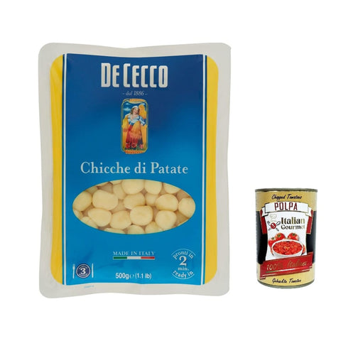 Pasta De Cecco Internationale Nudeln Pasta De Cecco 100% Italienisch Chicche di patate Nudeln 500g Kartoffelpaste 5x Original italienisch inkl. Italian Gourmet Polpa 400g 8032804040014