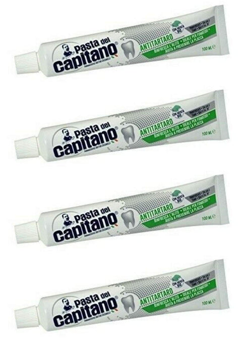 Pasta Del Capitano Antitartaro Zahnpasta 100 ml + 4 Stück italienisch Original