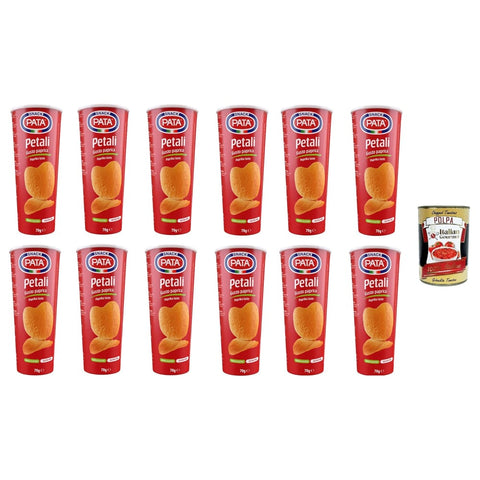 Pata Petali Chips Pata Petali gusto paprica Blütenblätter mit Paprikageschmack 12x 70 gr Chips italienisch Original 8032804040014