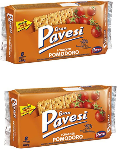 Pavesi 0 Gran Pavesi: I Craker Pomodoro Tomatengeschmack, 280 g, 2 Stück 8013355500691
