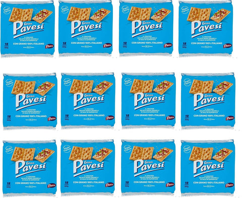 Pavesi Gran Crackers ungesalzen kekse gebäck 12x560g Original italienisch