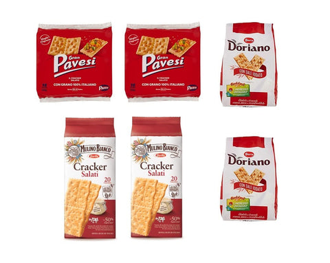 Pavesi Gran Crackers Salzgehalt 2x560g Original italienisch Snack