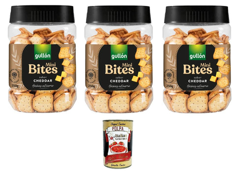 Pavesi Gullon Crackers Cheddar 250 Gr + Italian Goumet polpa 400 g italienisch Original