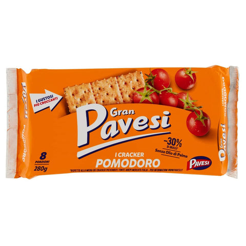 Pavesi Gran Cracker Pomodore, Tomate 1x250g Original italienisch Snack