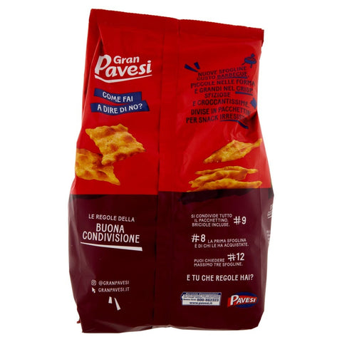 Pavesi Gesalzener Snack & Cracker MHD 08/03/2025 Gran Pavesi Sfogline Gusto Barbecue Gebackene Snacks 6 Pakete 180g 8013355501827