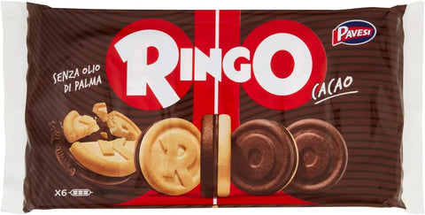 Pavesi Ringo Kekse Cacao 'Kakao', 330 g 3x Original italienisch