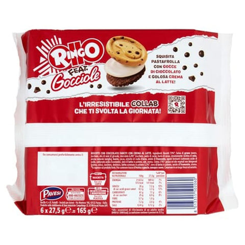 Pavesi Kekse 6x Ringo Feat. Gocciole Limited Edition Snack 6 Portionen 165g