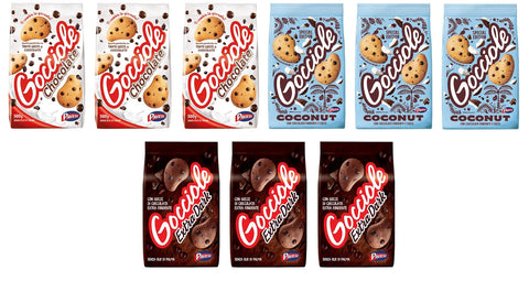 Pavesi Testpaket Gocciole Chocolate Coconut Extra Dark Kekse mit Schokoladentropfen 3x500g Original italienisch