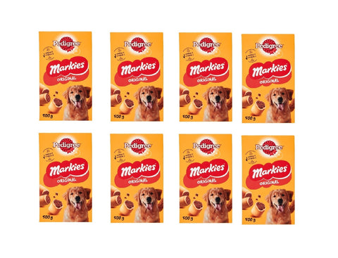 Pedigree Hundekuchen, Kekse & Kausnacks 8x MHD 14/05/2026 Pedigree Markies Hundekekse mit Fleisch und Mark 500g 5010394996587