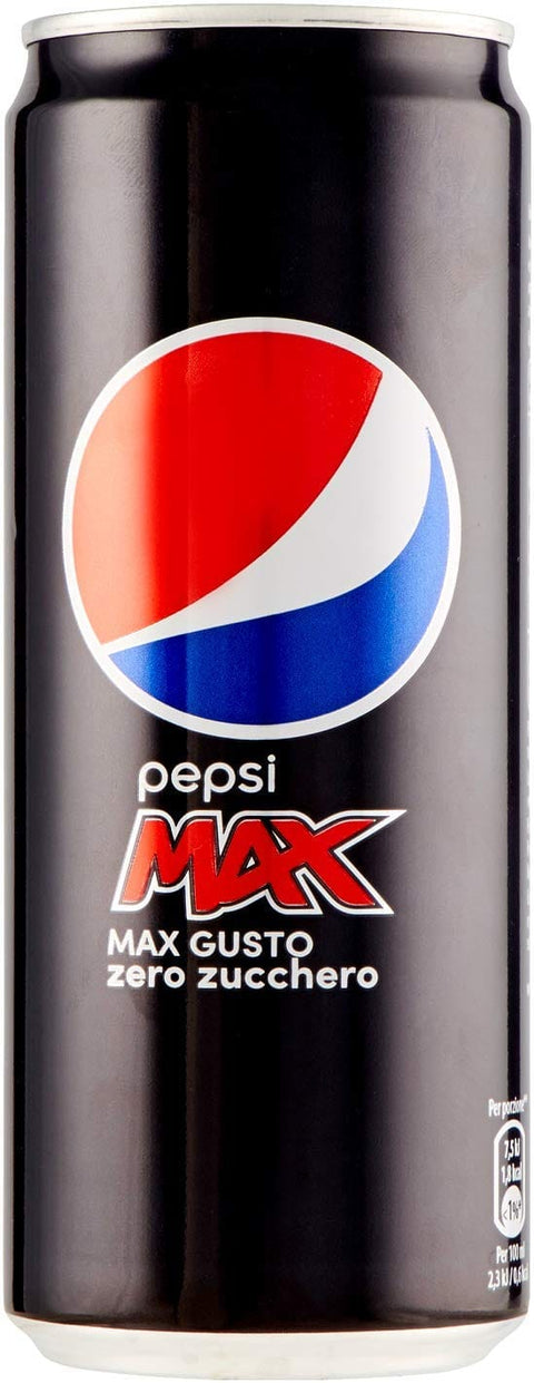 Pepsi Cola Max Gusto Zero Zucchero kohlensäurehaltiges Getränk Null Zucker alkoholfreies Getränk soft drink 24x330ml Original italienisch