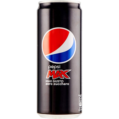 Pepsi Cola Max Gusto Zero Zucchero kohlensäurehaltiges Getränk Null Zucker alkoholfreies Getränk soft drink 48x330ml Original italienisch