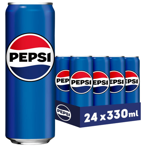 Pepsi Cola Pepsi Cola, Das Original von Pepsi, Koffeinhaltige Cola in der Dose, EINWEG Dose (24 x 0.33 l) (Verpackungsdesign kann abweichen) 4062139025107