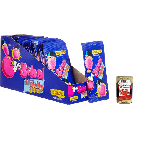 Perfetti Big Babol Filifolly Cotton Candy Zuckerwatte weicher Kaugummi Tutti-Frutti-Geschmack Packung mit 24 einteiligen Beuteln italienisch Original Pastasauce
