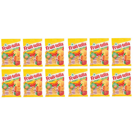 Perfetti Van Melle Fruittella Fruit Gelée weiche Bonbons mit Fruchtsaft Glutenfrei Beutel mit Geleesüßigkeiten natürliche Aromen und ohne künstliche Farbstoffe