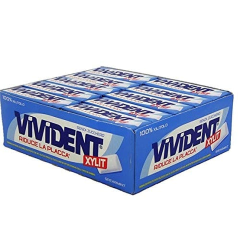 Perfetti Van Melle Perfetti Vivident Xylit Spearmint 100% Xilitolo Kaugummi ohne zucker Grüne Minze reduziert Plaque stick 40pz italienisch Original