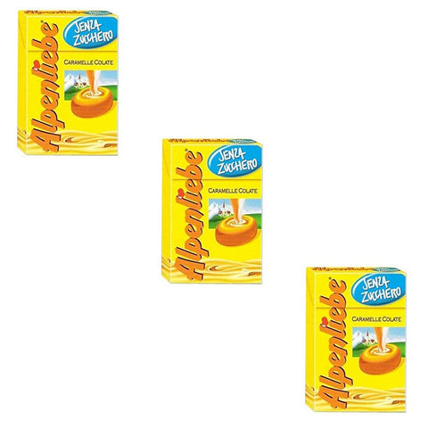 Perfetti Van Melle Lollies 3x Perfetti Alpenliebe Süßigkeiten Honig Geschmack Bonbon Lollies 49g 8003440210321