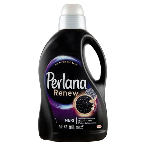 Perlana Color- & Feinwäsche Perlana Renew Lana Nero Waschmittel für schwarze und dunkle Wäsche, erneuert und schützt die Intensität der Farbe, 24 Wäschen Original italienisch 8015100576364