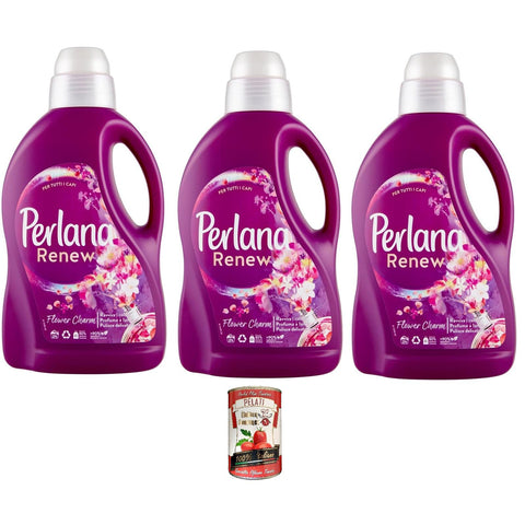 Perlana Renew Flower Charm, Waschmaschinenwaschmittel 3x Original italienisch Spezialwaschmittel