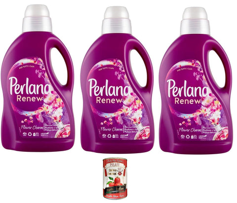Perlana Renew Flower Charm, Waschmaschinenwaschmittel 3x Original italienisch Spezialwaschmittel