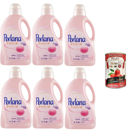 Perlana Renew Lana Rosa, Waschmaschinenwaschmittel für farbige Kleidung, Kaschmireffekt, verhindert Pillenbildung italienisch Original