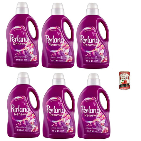 Perlana Spezialwaschmittel Perlana Renew Flower Charm, Waschmaschinenwaschmittel, erhalten den Glanz Ihrer farbigen und weißen Kleidung 6x Original italienisch inkl. Italian Gourmet Pelati 400g 8015100576401