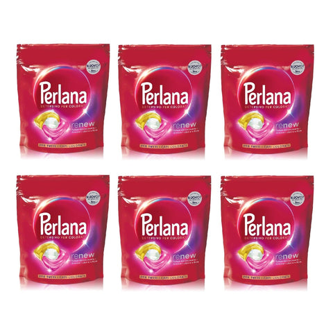 Perlana Renew Colorati All in 1 Caps Waschmittel in Kapseln für Waschmaschine 6 Packungen mit je 20 Kapseln italienisch Original