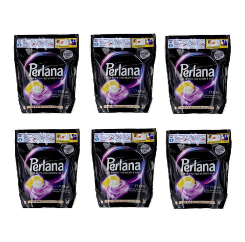 Perlana Renew Neri All in 1 Caps Waschmittel für dunkle Kleidung 6 Packungen mit je 20 Kapseln italienisch Original