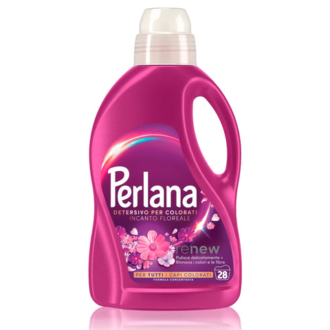 Perlana Wäschepflege Perlana Buntes Waschmittel Incanto Floral (28 Waschladungen), Flüssigwaschmittel für alle farbigen Kleidungsstücke, Farbwaschmittel für sanfte Reinigung und erneuerte Farben und Fasern 8015100578702