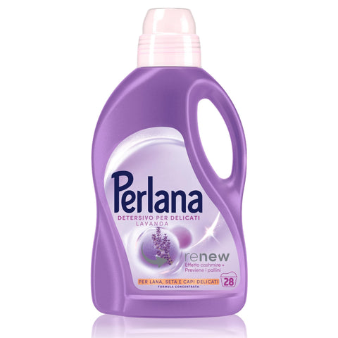 Perlana Wäschepflege Perlana Feinwaschmittel Lavendel (28 Waschladungen), Flüssigwaschmittel für Wolle, Seide und Feinwäsche, Feinwaschmittel für Kaschmir und erneuerte Fasern mit Lavendelduft 8015100578696